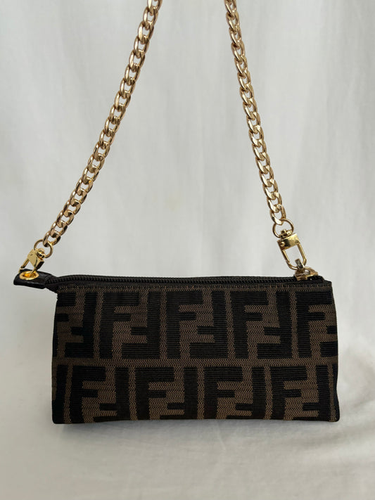 FENDI Zucca Pouch with Chain