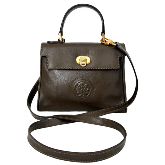 FENDI Leather Janus Mini Olive Green