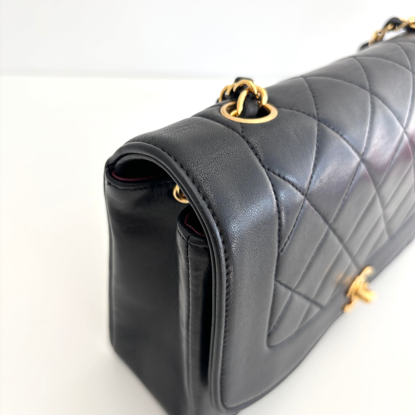 CHANEL Lambskin Diana Medium Black