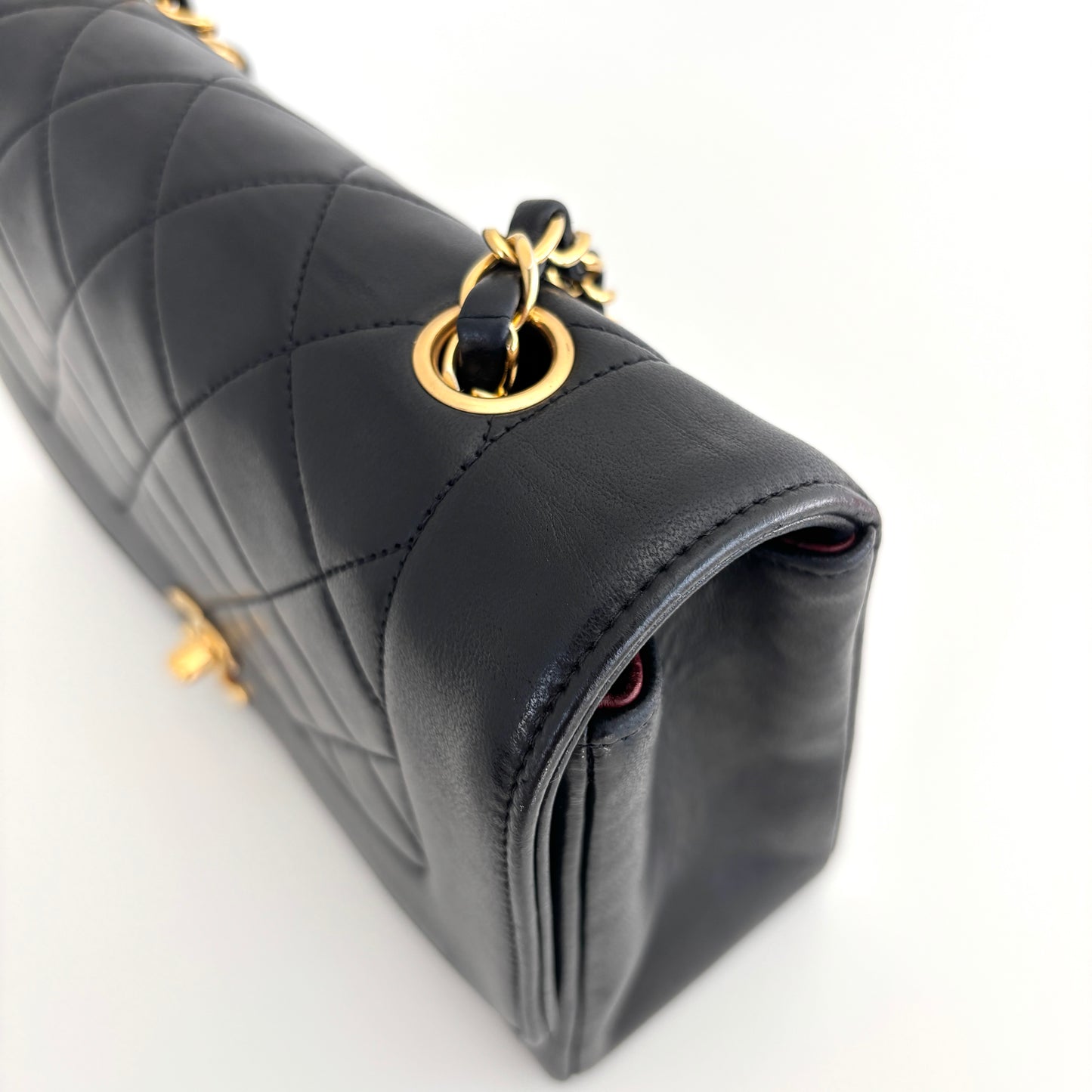 CHANEL Lambskin Diana Medium Black