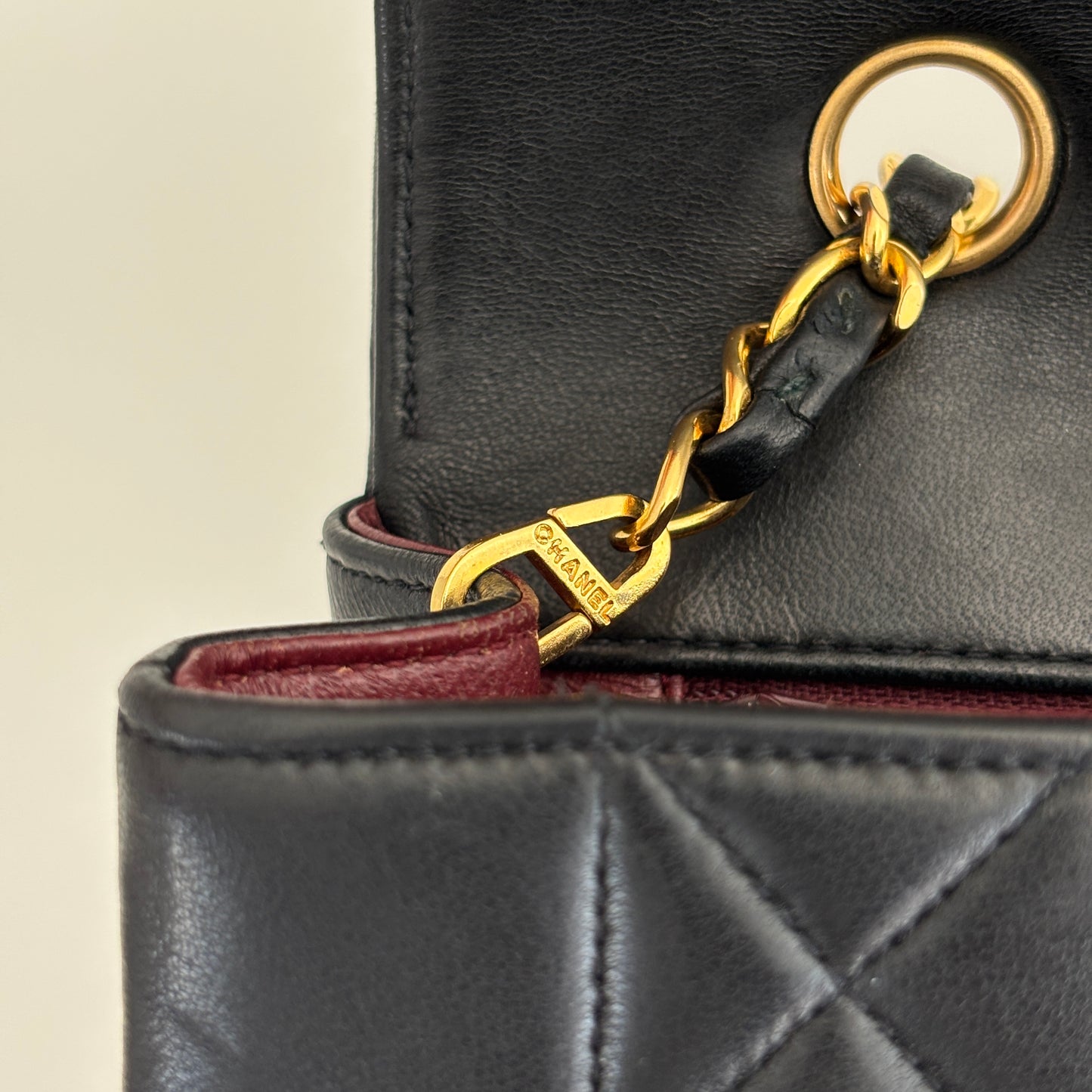 CHANEL Lambskin Diana Medium Black