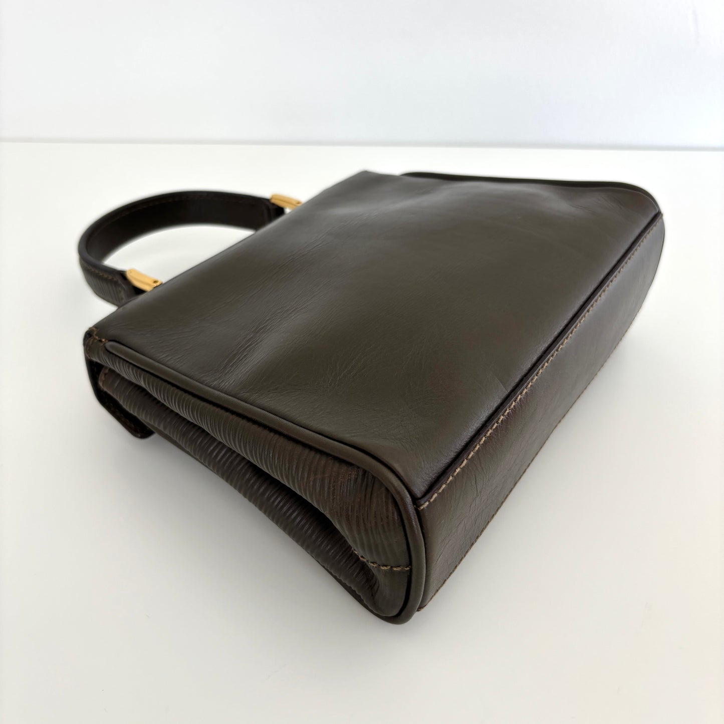 FENDI Leather Janus Mini Olive Green