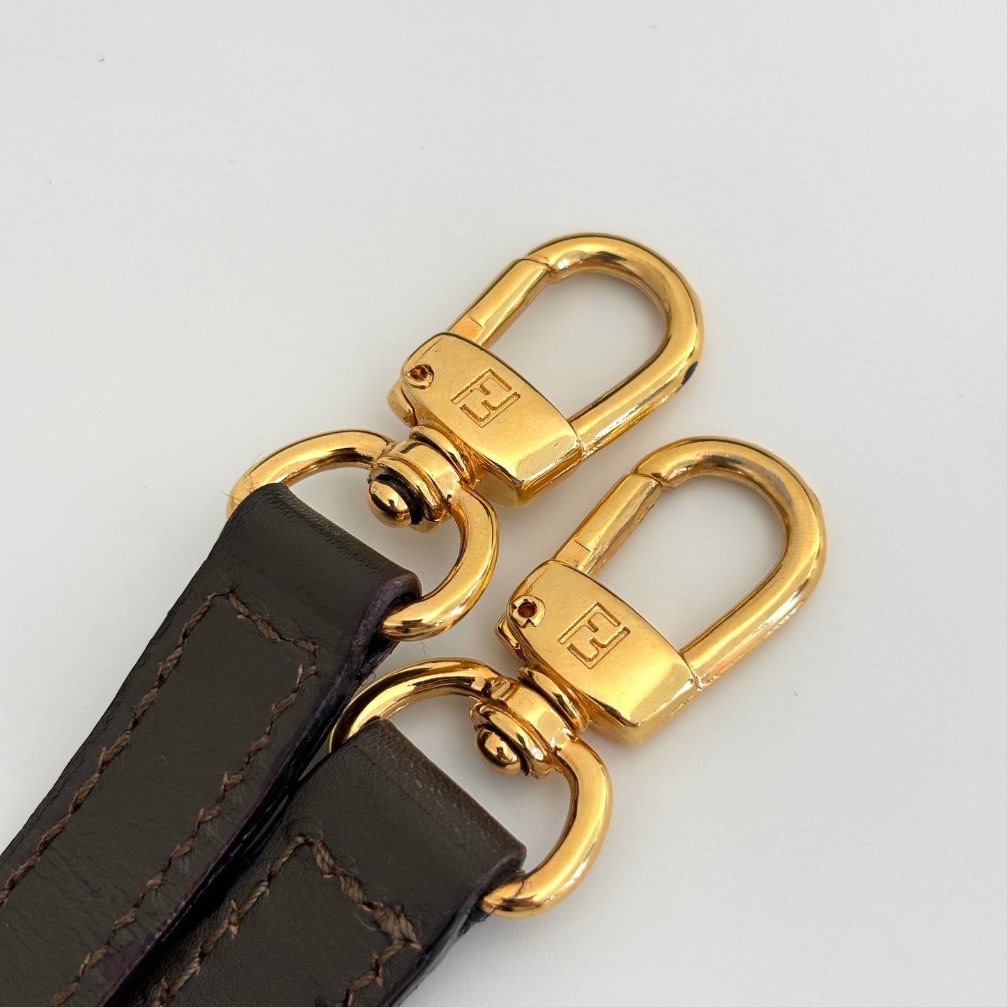 FENDI Leather Janus Mini Olive Green