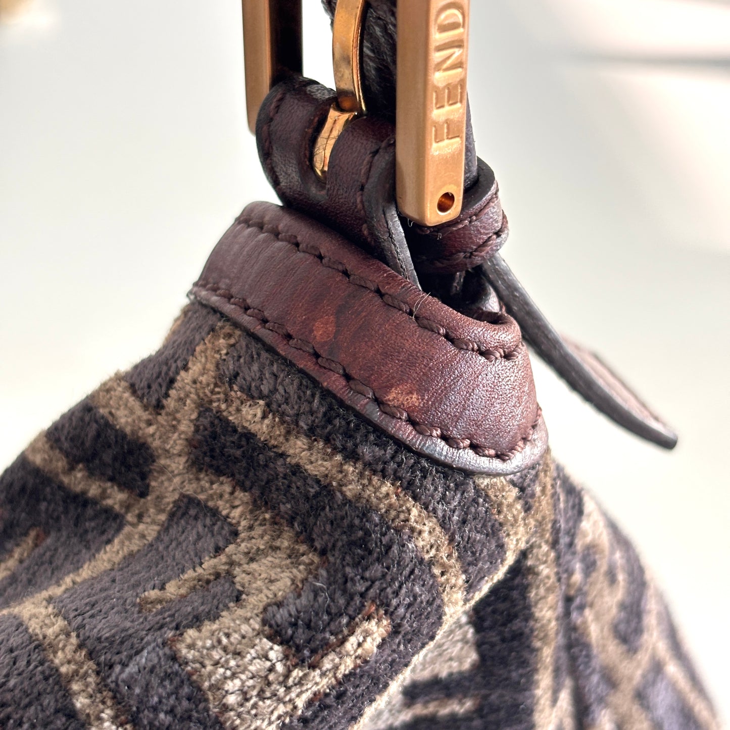FENDI Zucca Velvet Mamma Baguette