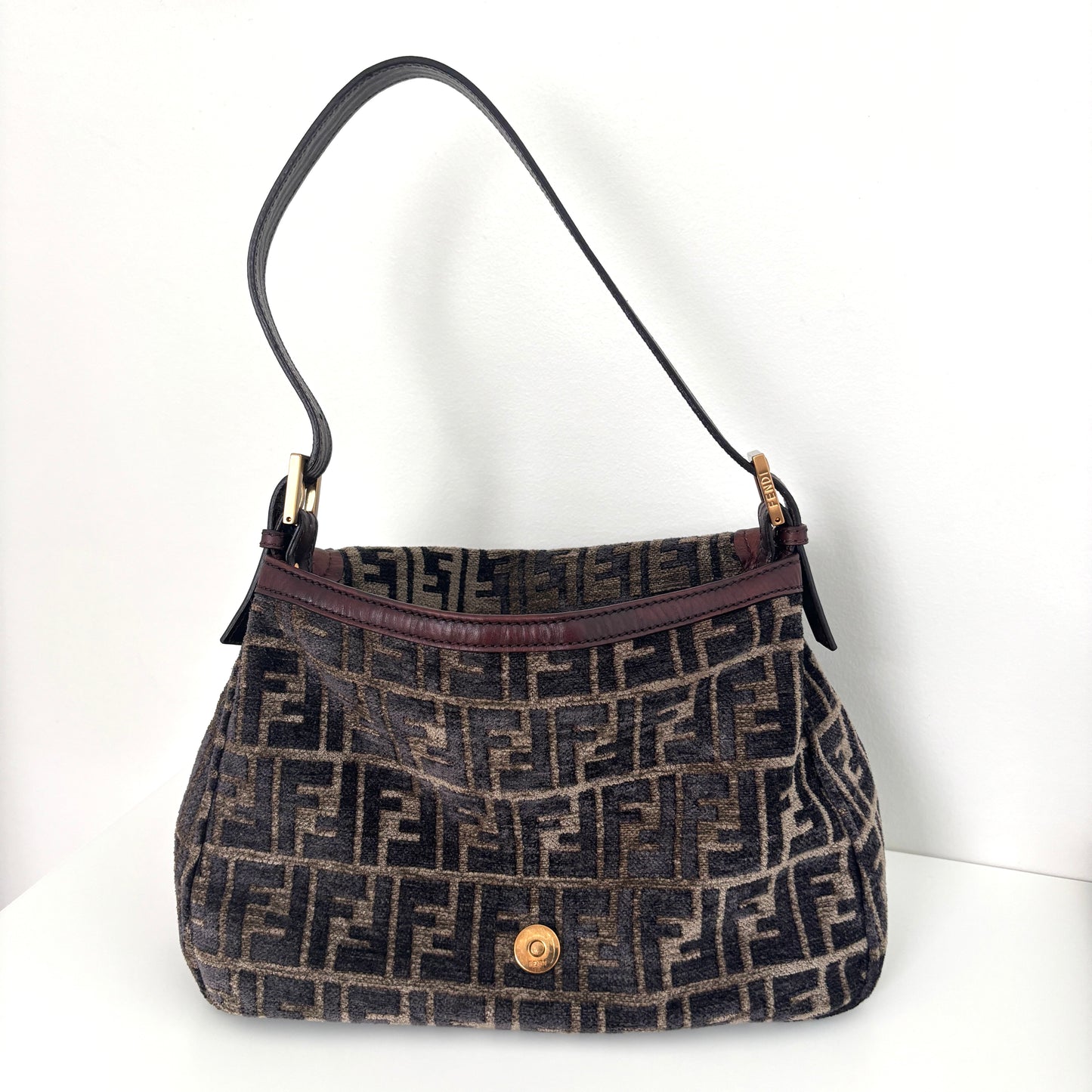 FENDI Zucca Velvet Mamma Baguette