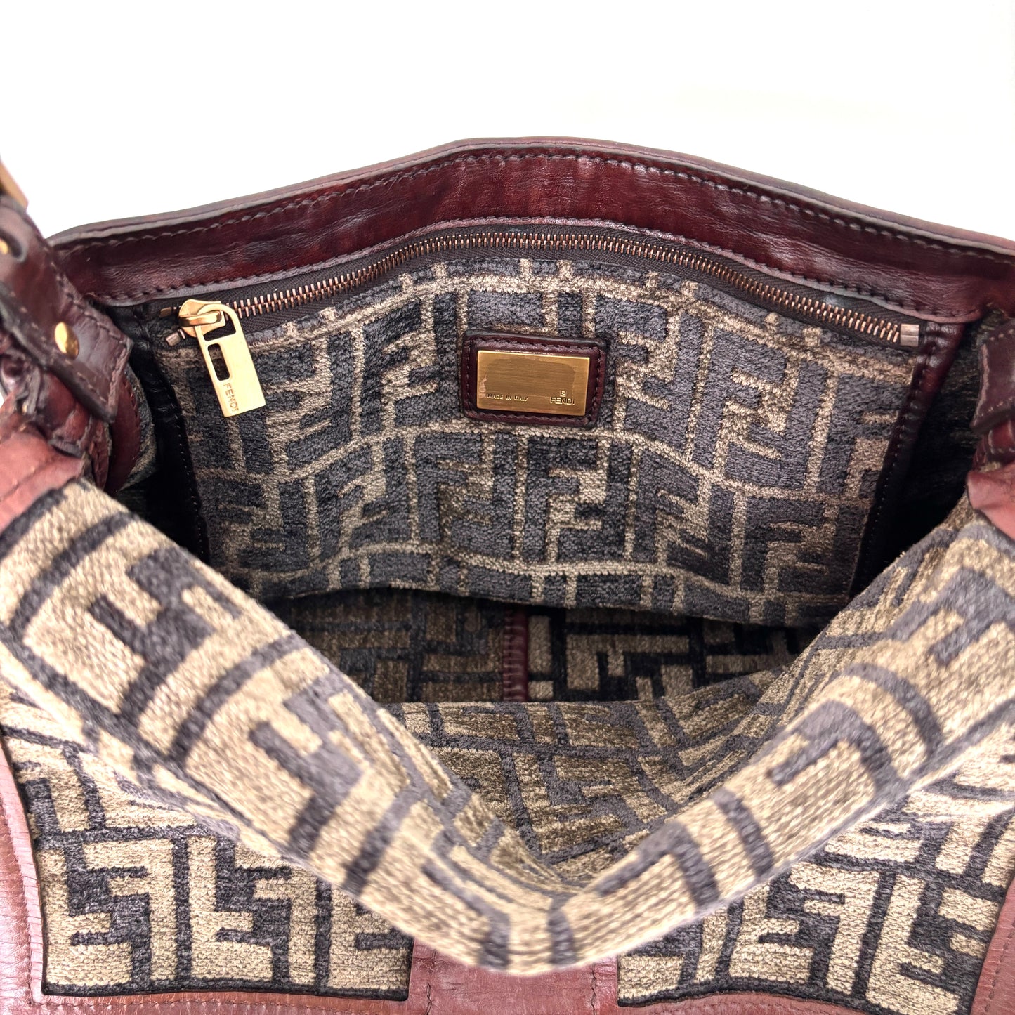 FENDI Zucca Velvet Mamma Baguette