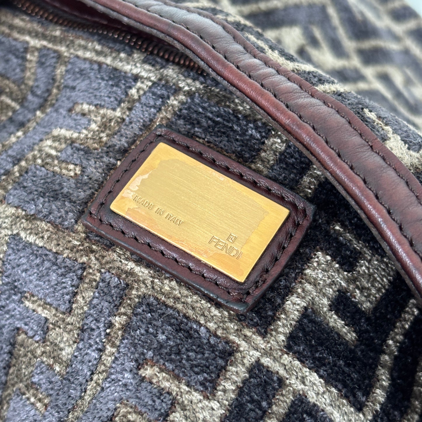 FENDI Zucca Velvet Mamma Baguette