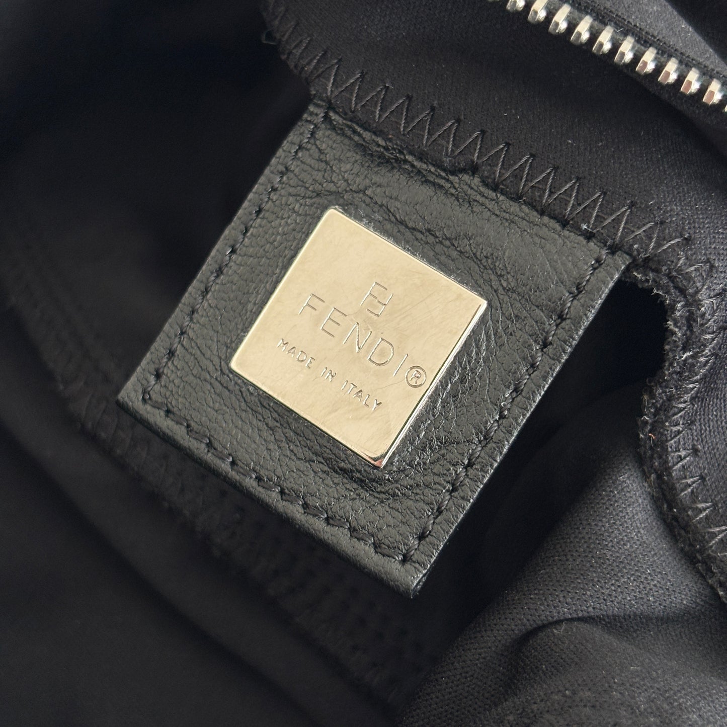 FENDI Neoprene Baguette Black