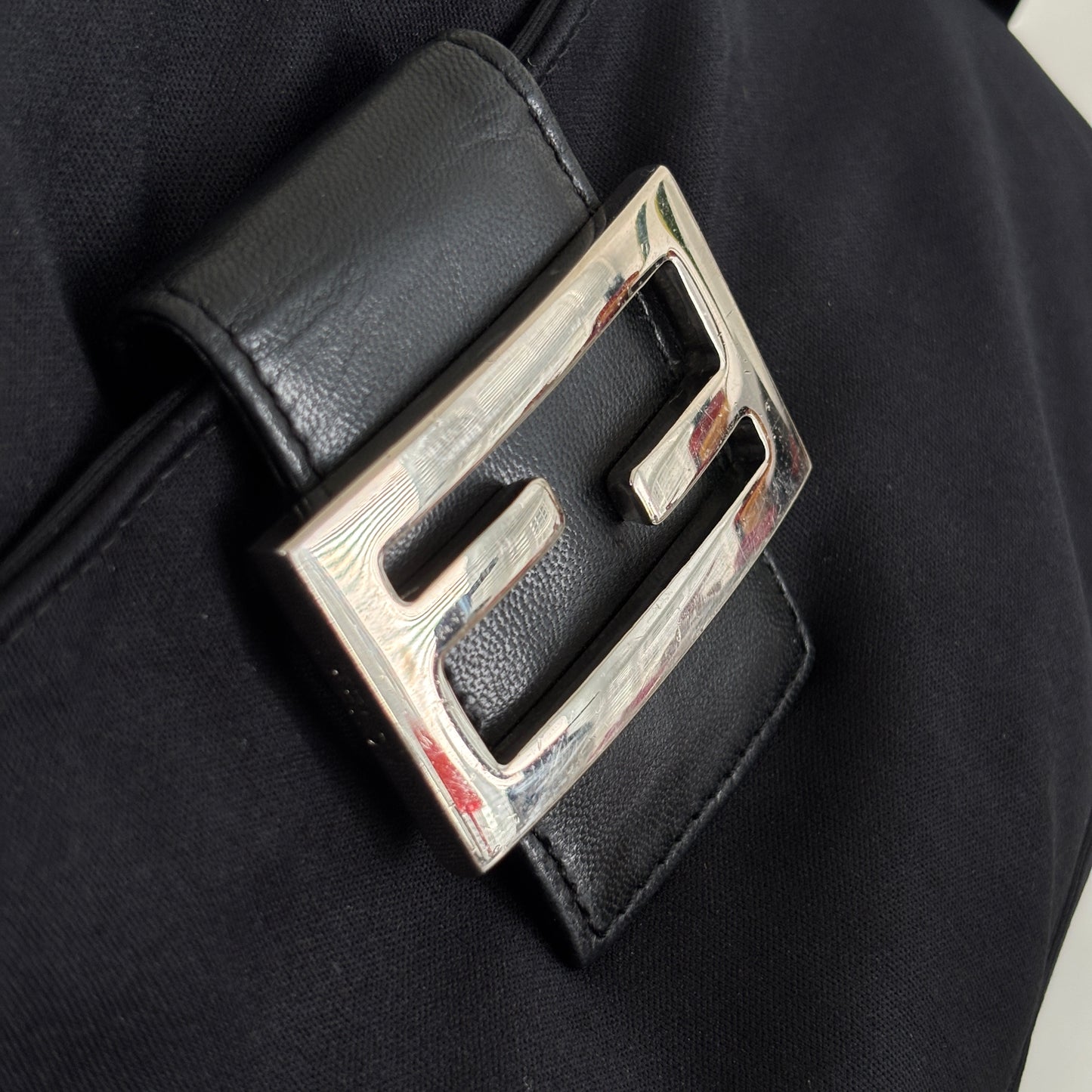 FENDI Neoprene Baguette Black