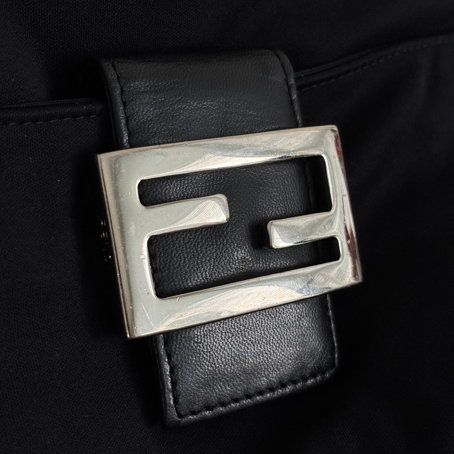 FENDI Neoprene Baguette Black
