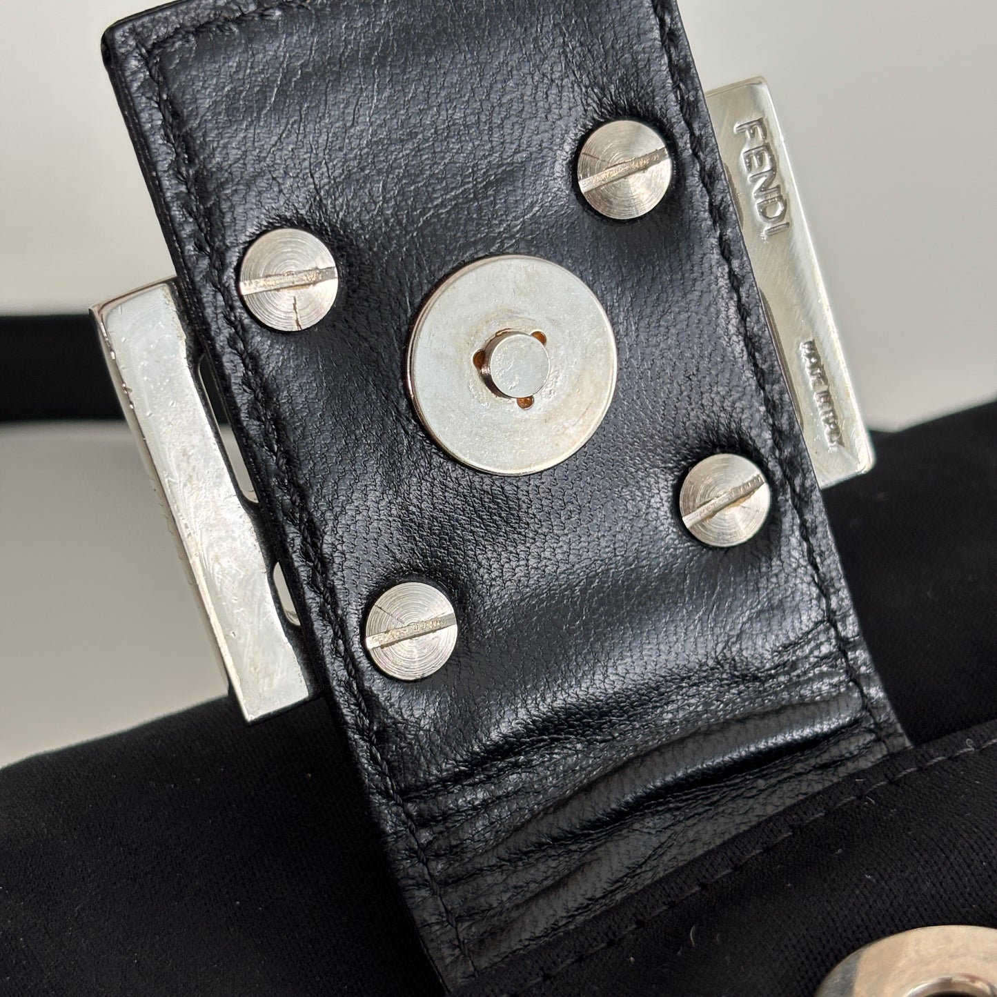 FENDI Neoprene Baguette Black