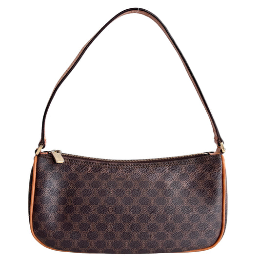 CELINE Macadam Canvas Pochette Brown