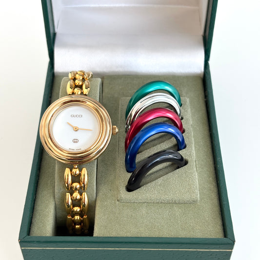 GUCCI Change Bezel Rice Link Multicolor Watch