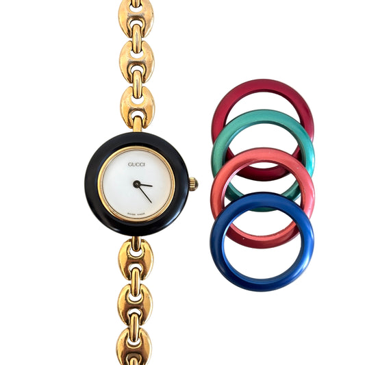 GUCCI Change Bezel Mariner Chain Multicolor Watch