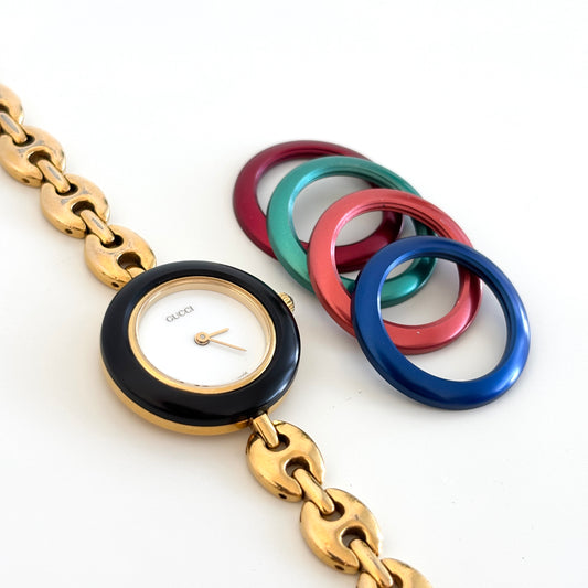 GUCCI Change Bezel Mariner Chain Multicolor Watch