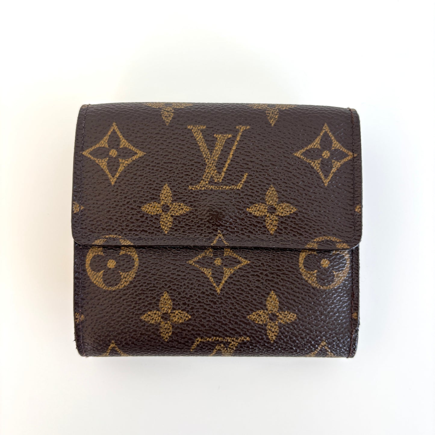 LOUIS VUITTON Monogram Canvas Elise Wallet Brown
