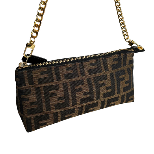 FENDI Zucca Pouch with Chain