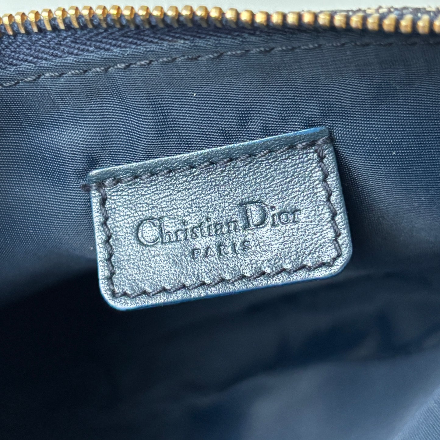 DIOR Diorissimo Monogram Canvas Mini Saddle Navy