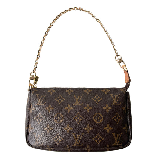 LOUIS VUITTON Monogram Canvas Pochette Accessoires Brown