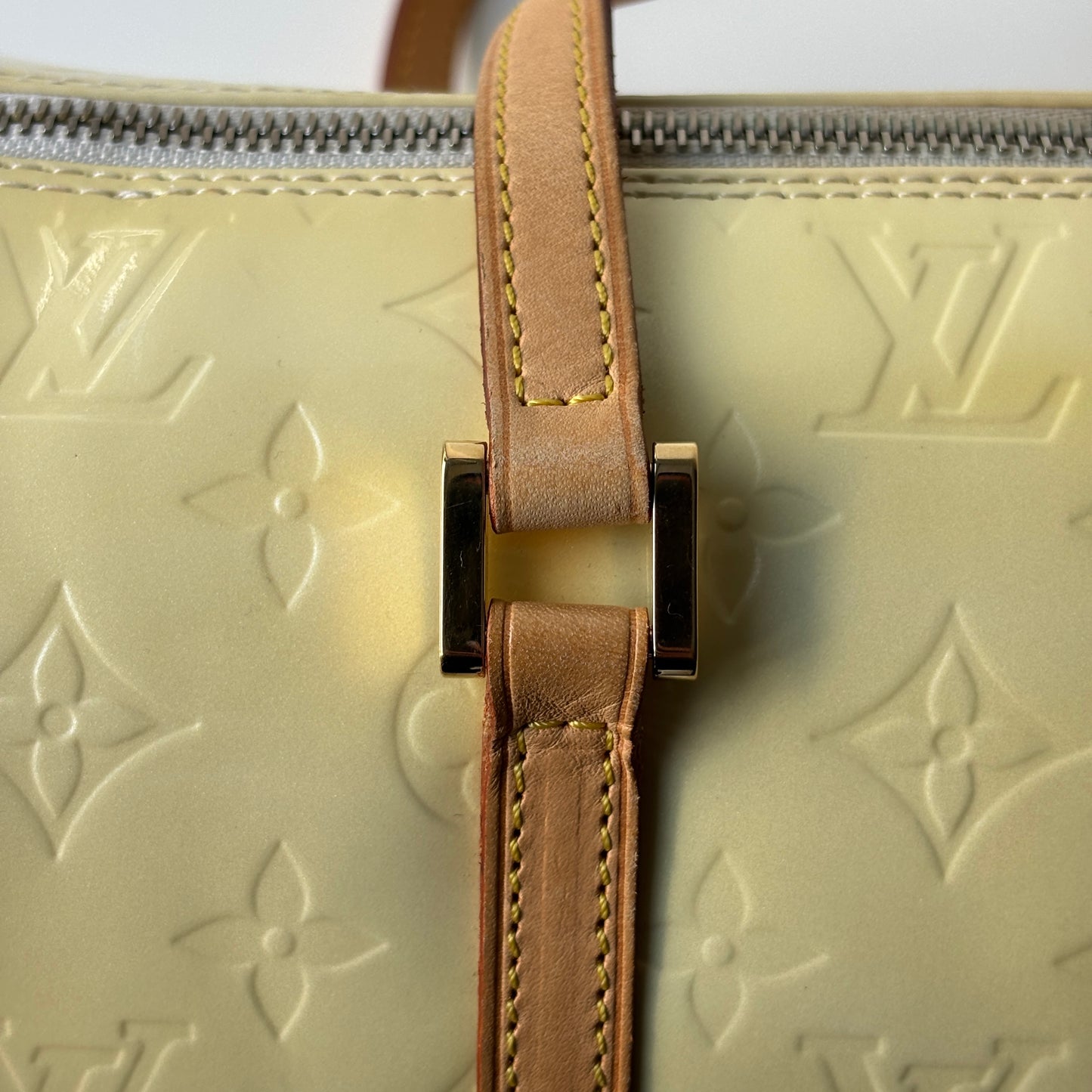 LOUIS VUITTON Vernis Leather Bedford Yellow