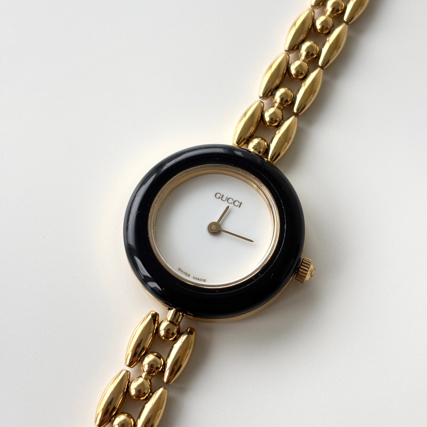 GUCCI Change Bezel Watch Rice Link + 3 Bezels