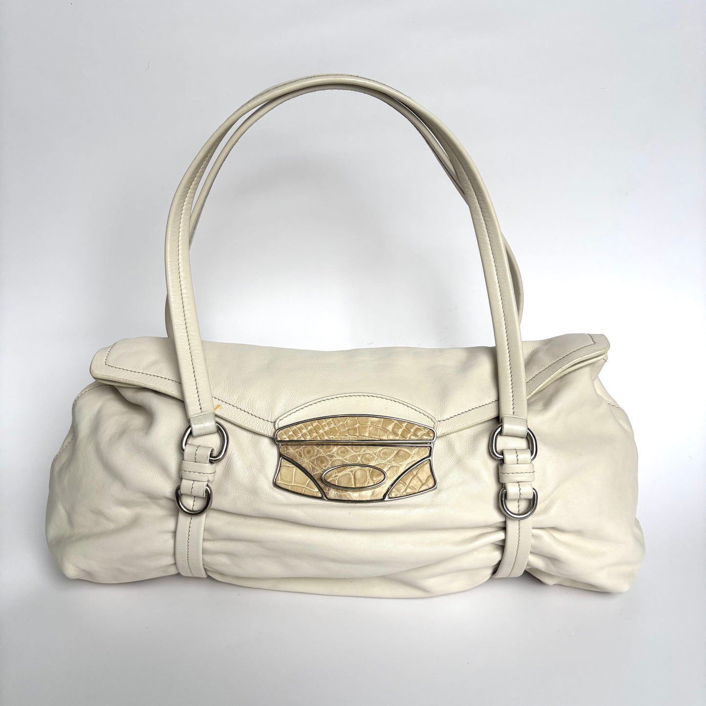 PRADA Crocodile Trim Easy Bag