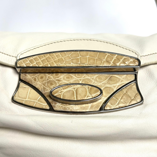 PRADA Crocodile Trim Easy Bag