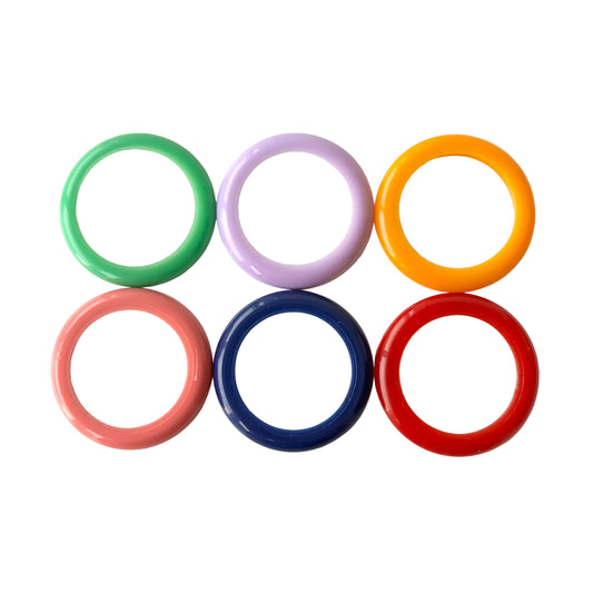 GUCCI Plastic Bezels Set of 6 Multicolor