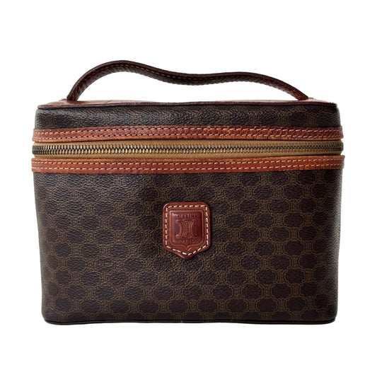 CELINE Monogram Canvas Vanity Bag Brown