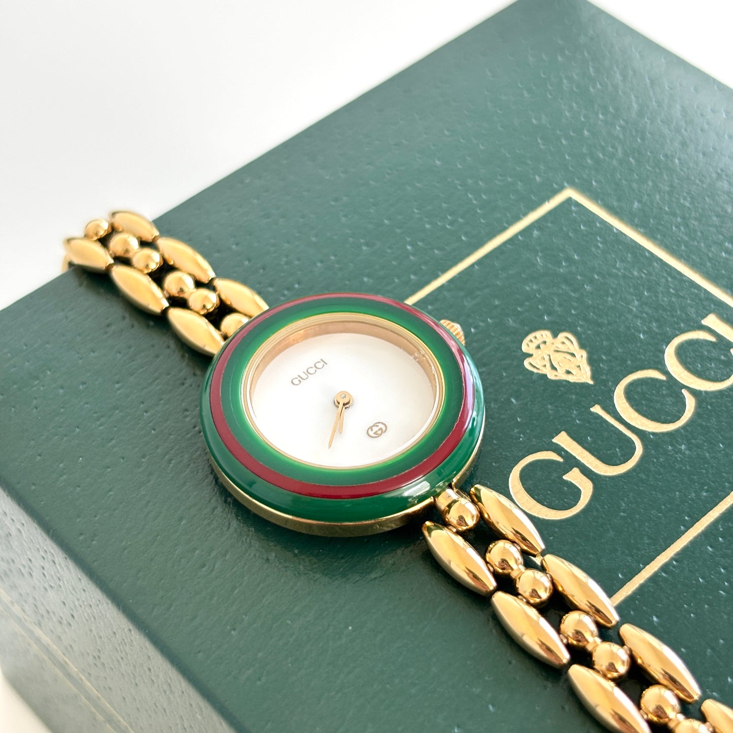 GUCCI Change Bezel Rice Link Multicolor Watch