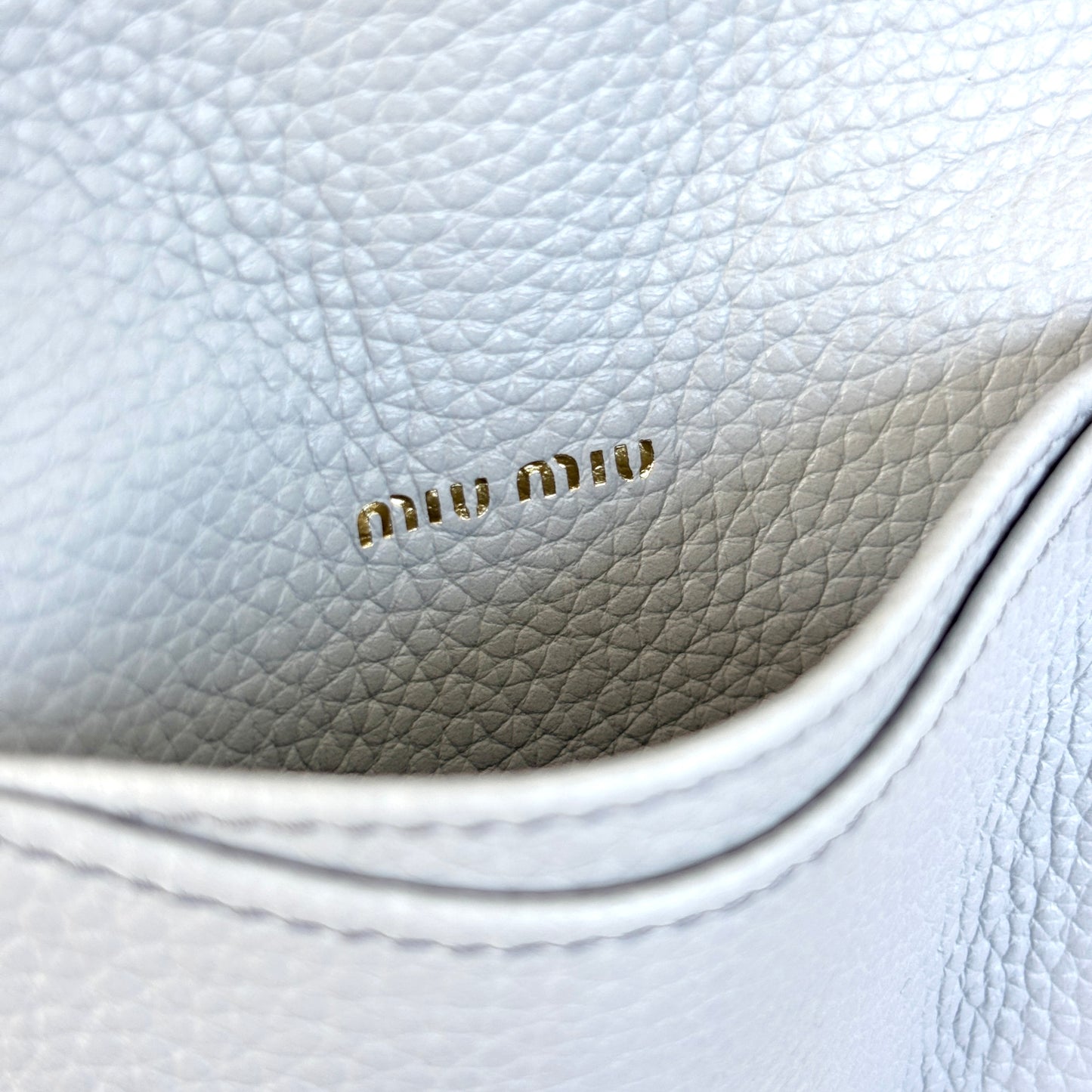 MIU MIU Leather Card Holder Blue