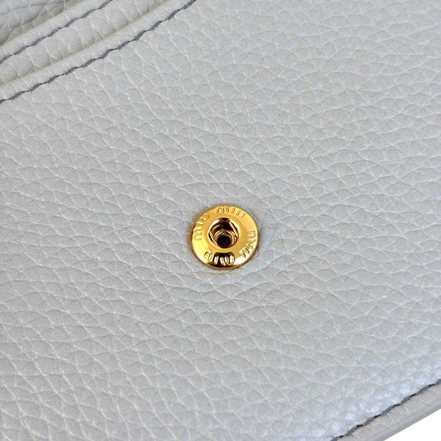 MIU MIU Leather Card Holder Blue