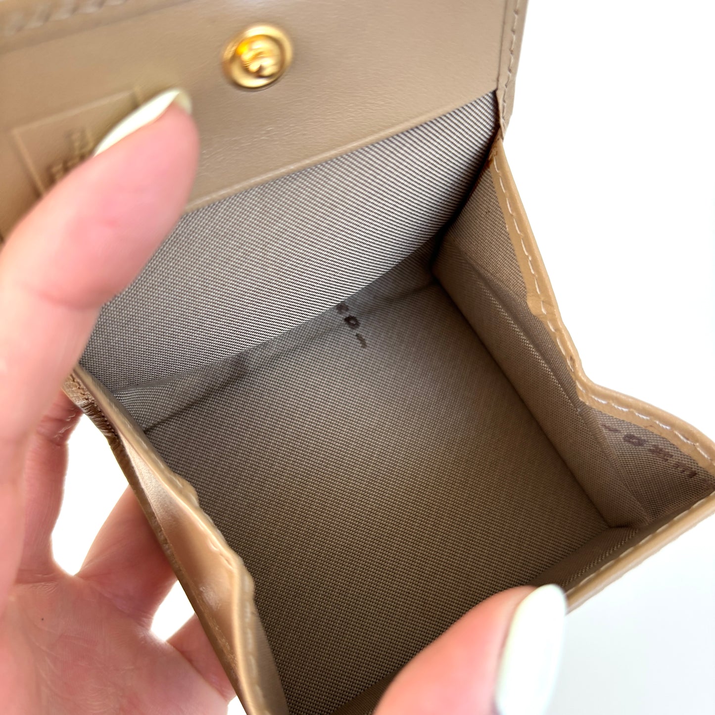 FENDI Zucchino Canvas Coin Purse Aqua