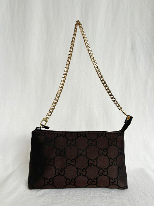 GUCCI Monogram Pouch with Chain