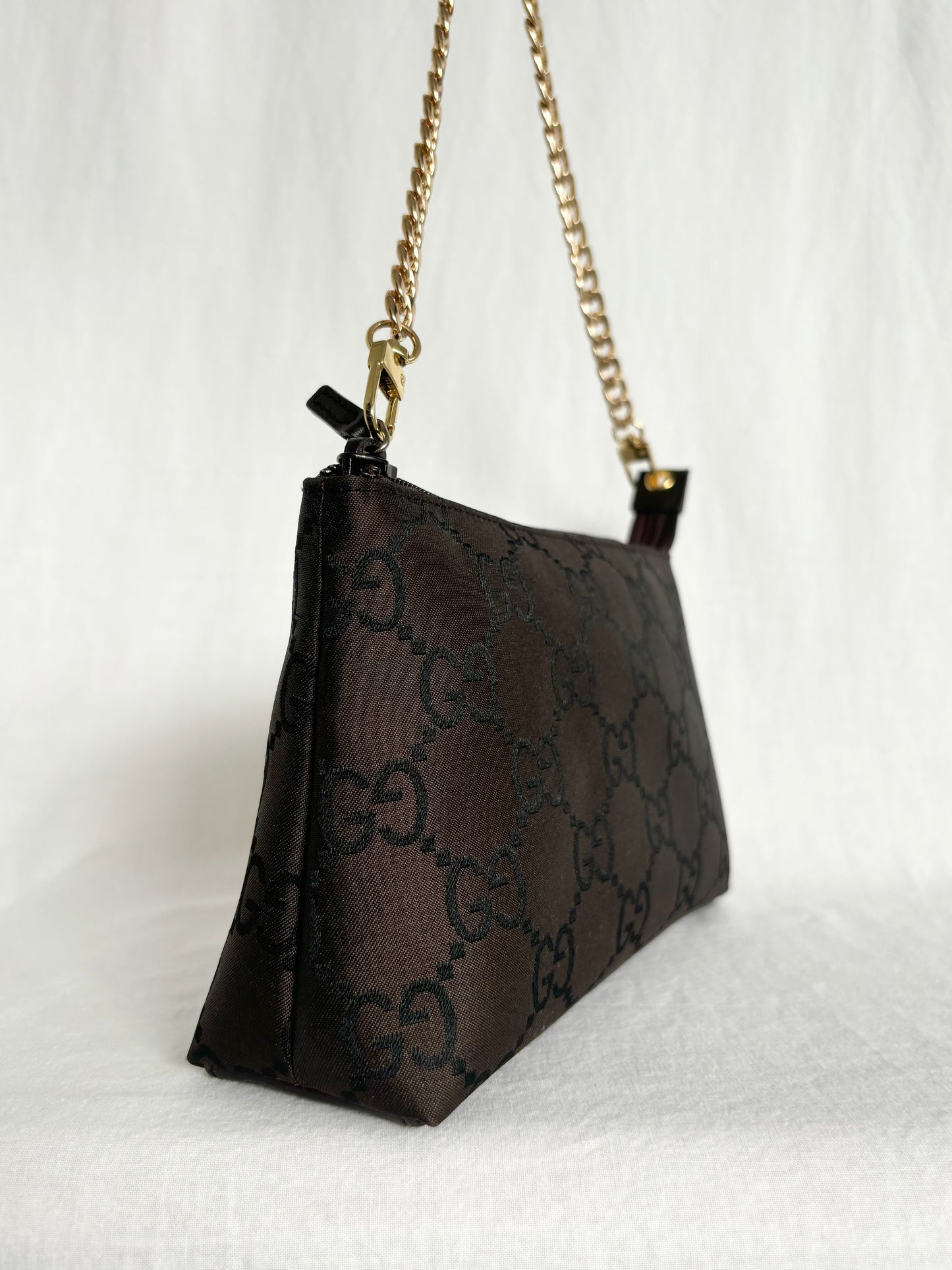 GUCCI Monogram Pouch with Chain