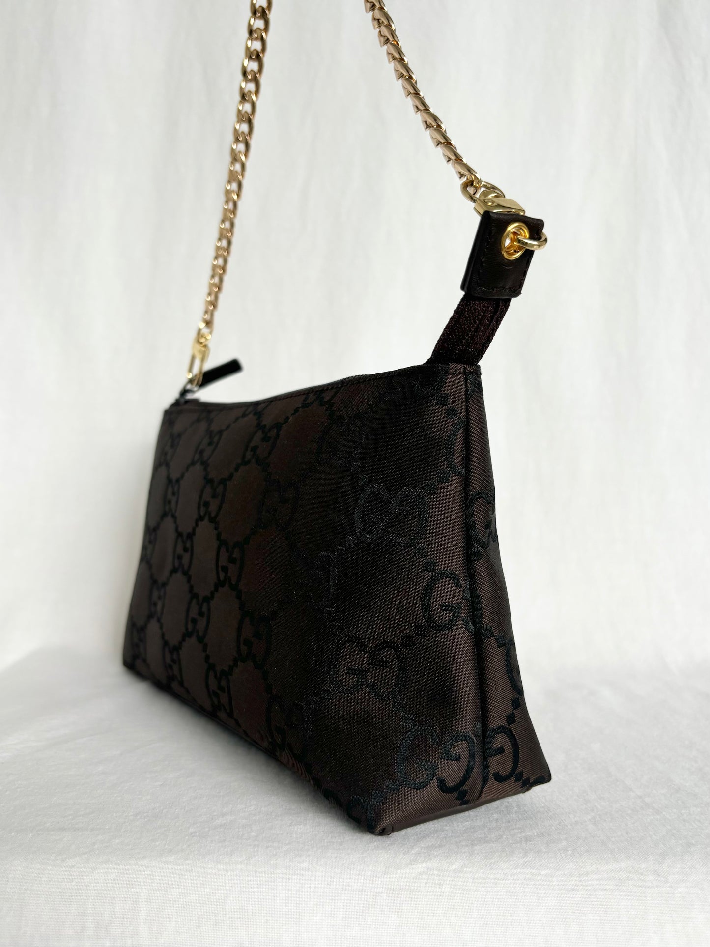 GUCCI Monogram Pouch with Chain