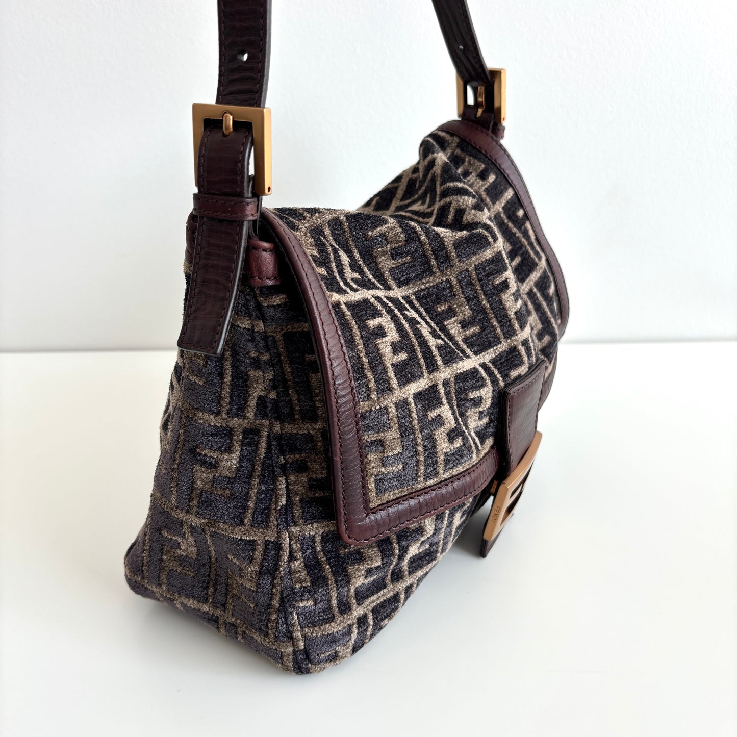 FENDI Zucca Velvet Mamma Baguette