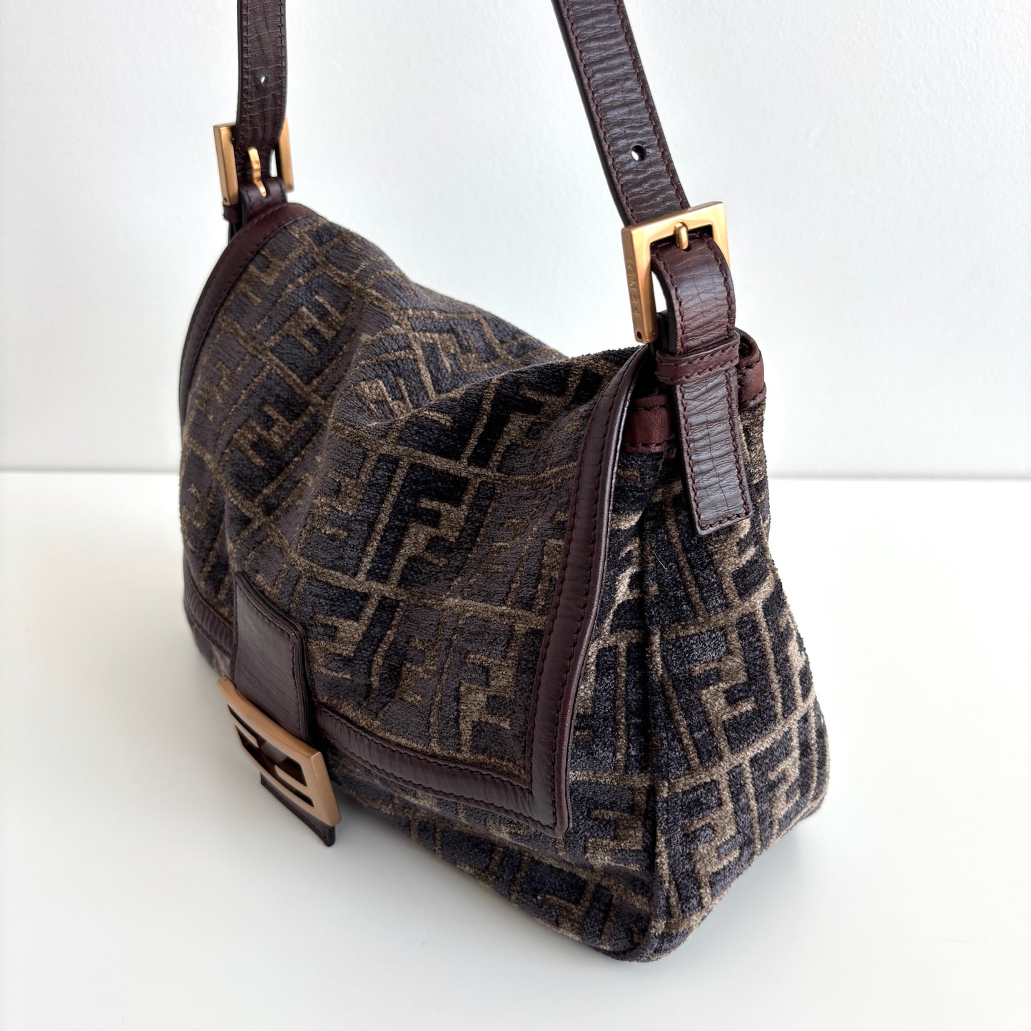 FENDI Zucca Velvet Mamma Baguette