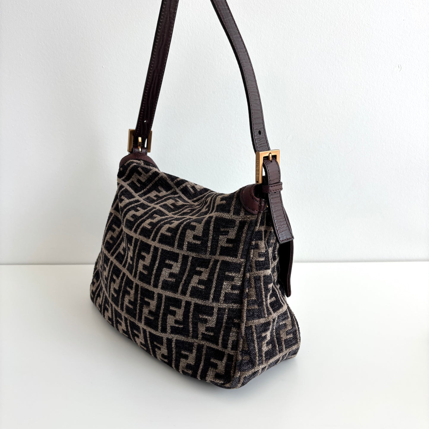 FENDI Zucca Velvet Mamma Baguette
