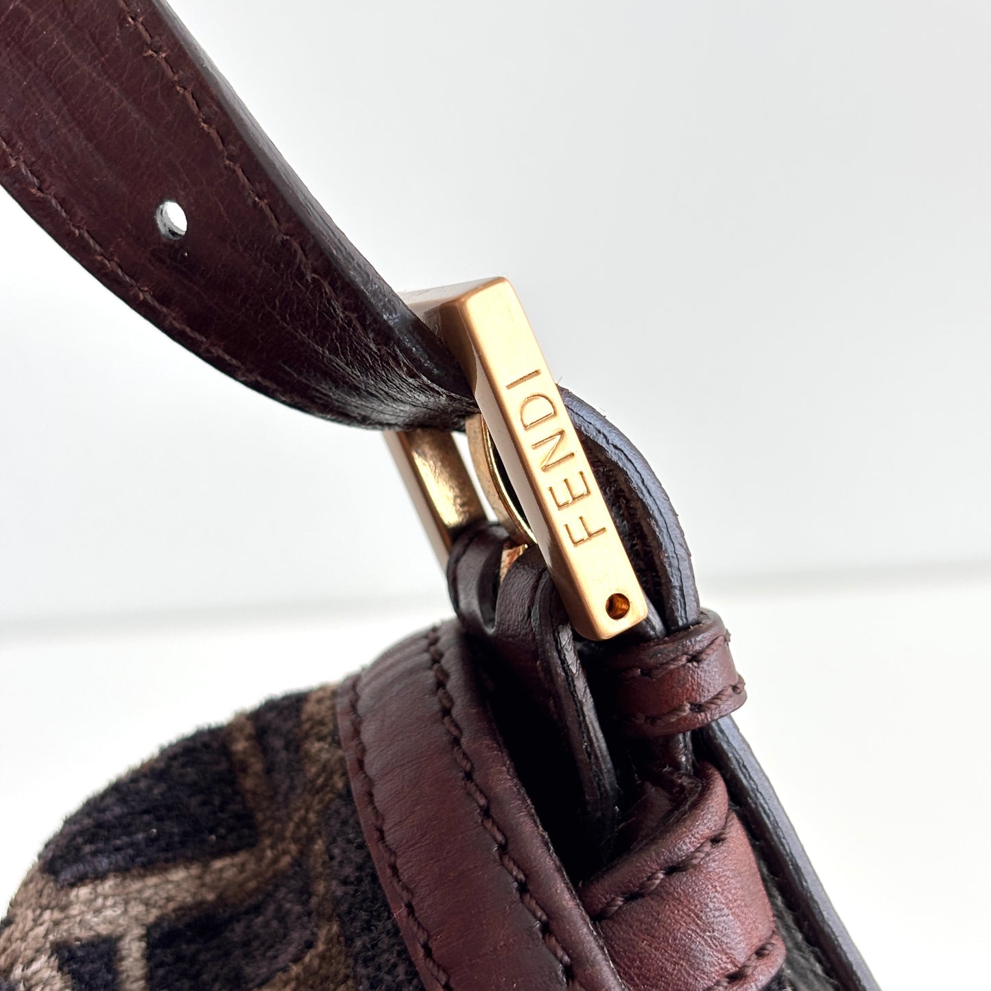 FENDI Zucca Velvet Mamma Baguette
