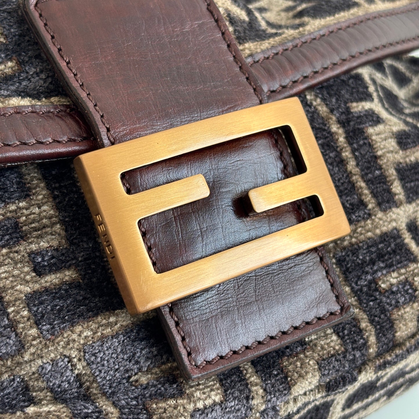 FENDI Zucca Velvet Mamma Baguette