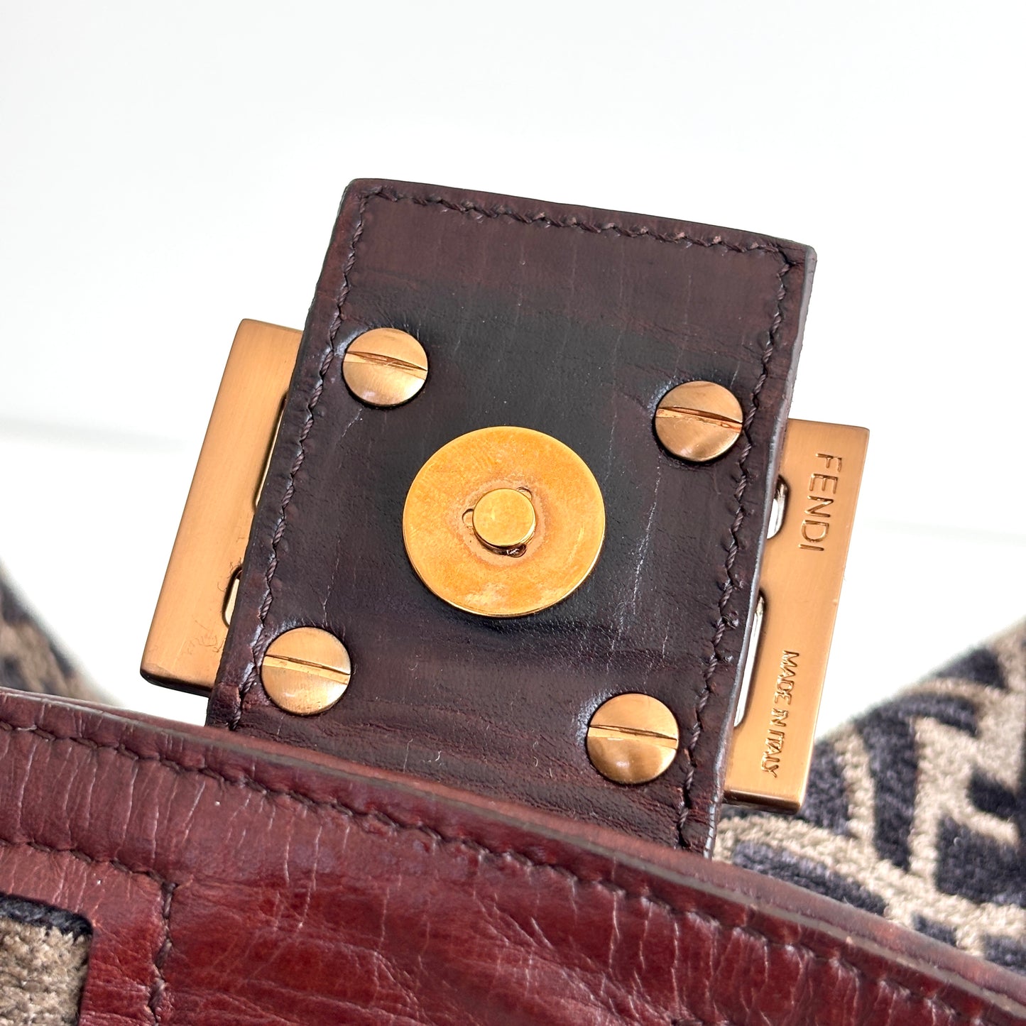 FENDI Zucca Velvet Mamma Baguette