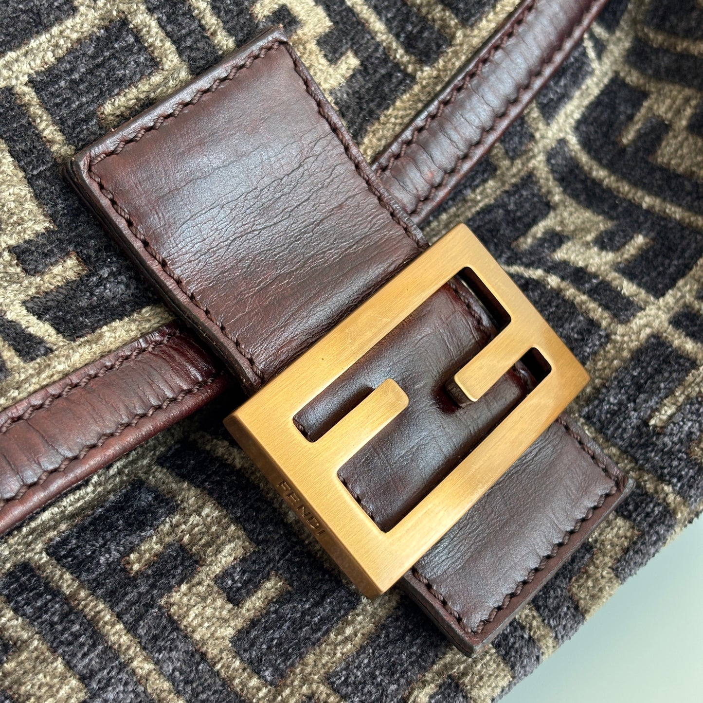 FENDI Zucca Velvet Mamma Baguette