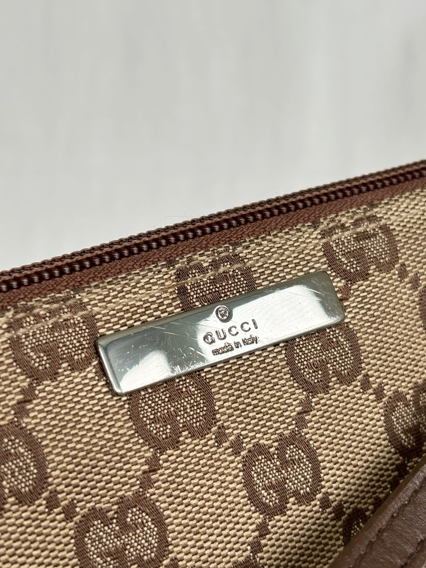 GUCCI Monogram Boat Pochette