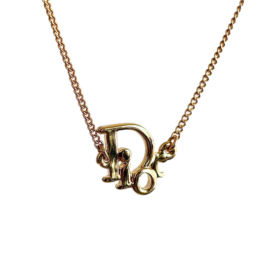 DIOR Logo Necklace Gold-plated