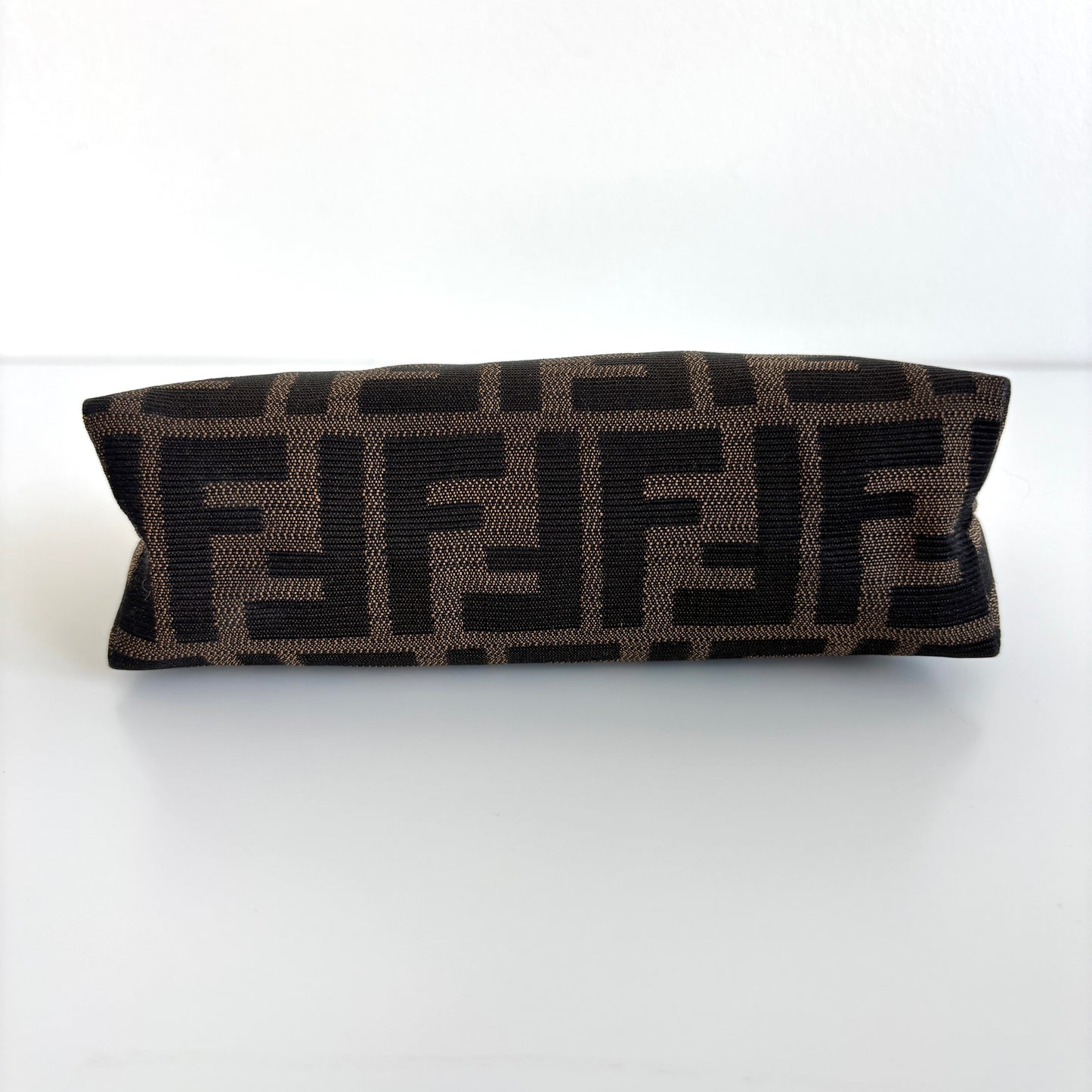 FENDI Zucca Canvas Mini Pouch with Chain