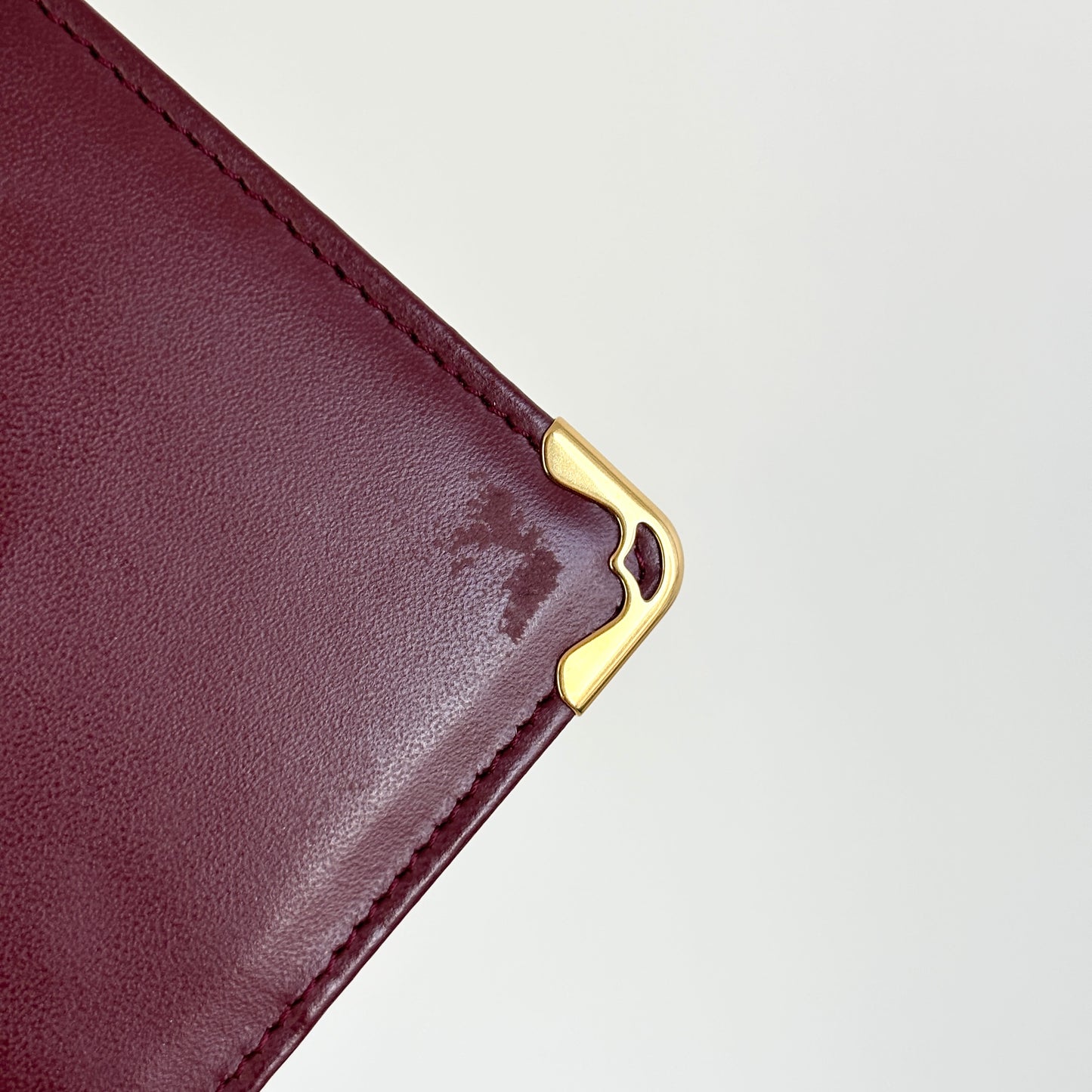 CARTIER Leather ID Wallet Burgundy