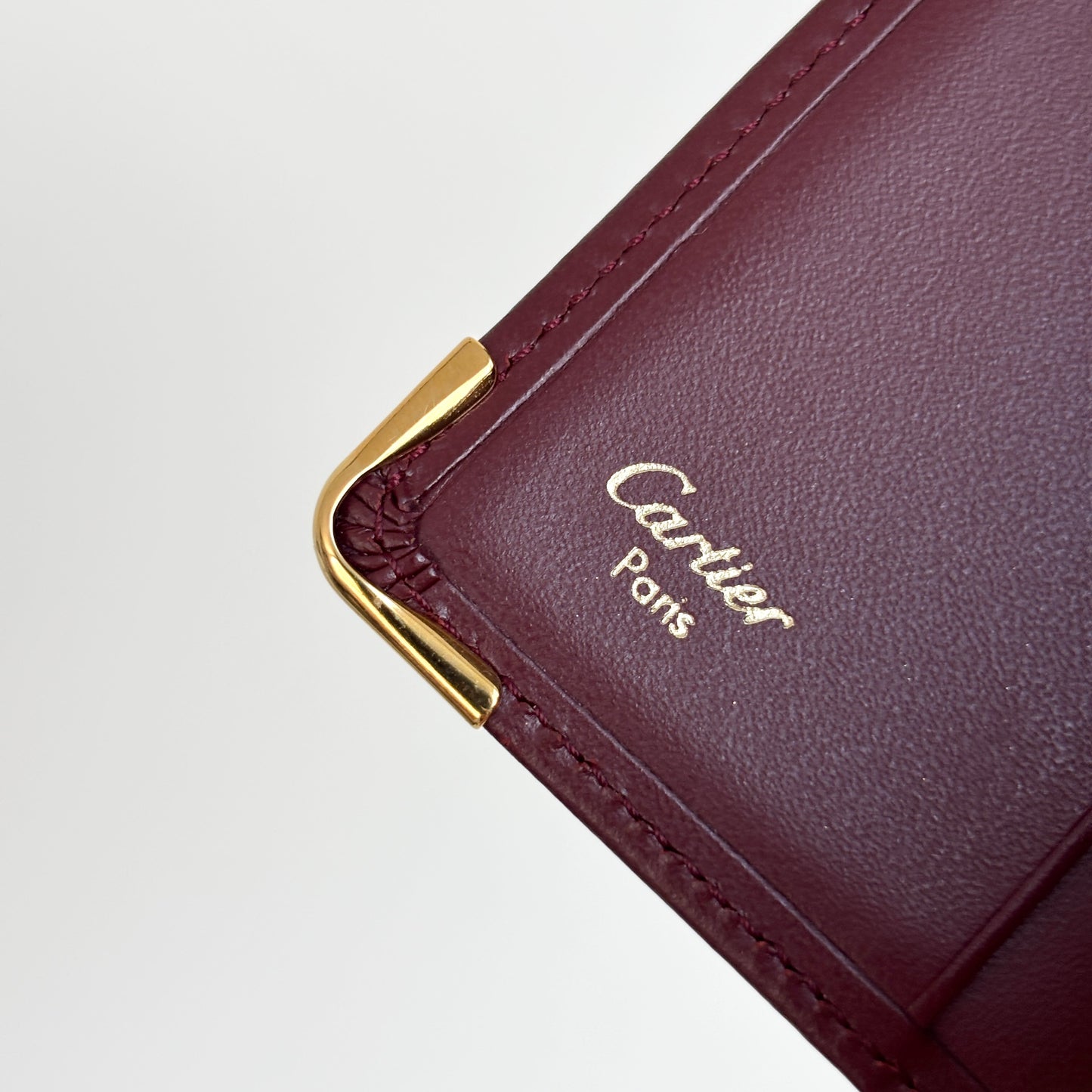 CARTIER Leather ID Wallet Burgundy