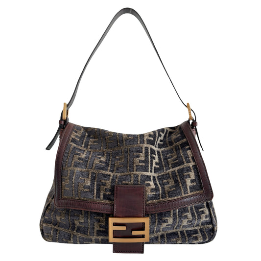 FENDI Zucca Velvet Mamma Baguette