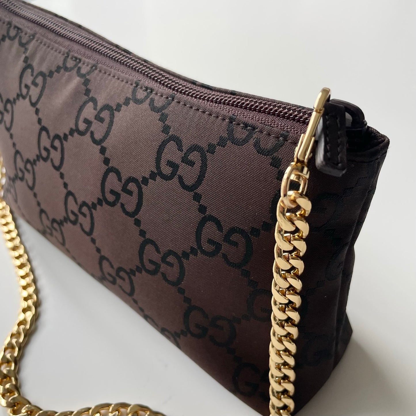 GUCCI Monogram Pouch with Chain